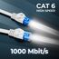 deleyCON 15m CAT6 Flaches Netzwerkkabel 1000 Mbit Gigabit LAN - Cat 6 RJ45 Ethernet Patchkabel Verlegekabel Flach - für Internet Switch Router Modem Patchpanel - Weiß