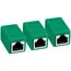 AXFEE RJ45 Kupplung Cat7, 3 Stück CAT6 Kupplung Verbinder, Kabel Verlängerung, LAN Verbinder Netzwerkkabel, Ethernet Kabel Patchkabel für Cat 7 Cat6 Cat5 Cat5e, Grün