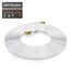 10m CAT 7 Netzwerkkabel Flach, Ethernet Kabel, Gigabit Lan 10 Gbit s, Patchkabel, Flachbandkabel, Verlegekabel, Cat.7 Rohkabel U FTP PIMF Schirmung mit RJ 45 Stecker, Switch Router Modem, Weiß
