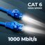 deleyCON 0,25m CAT.6 Ethernet Gigabit Lan Netzwerkkabel RJ45 CAT6 Kabel Patchkabel Kompatibel zu CAT.5 CAT.5e CAT.6a Cat.7 - Blau