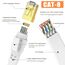 Ercielook lan kabel CAT8 Hochgeschwindigkeits - 0,5m Netzwerkkabel für den Außen- und Innenbereich, 40 Gbit/s lankabelverlaengerung für Router/Gaming/Modem
