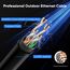 VOIETOLT Outdoor Cat 6 LAN Kabel 3 meter, Außen Wasserdicht Direct Burial LLDPE UV Mantel - 24AWG 10Gbps Hochgeschwindigkeits Gigabit Ethernet Netzwerkkabel - CCA, UTP