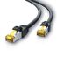CSL - 2m CAT 7 Netzwerkkabel - Lan Kabel für 10 Gigabit High Speed Internetkabel, Hochgeschwindigkeits Ethernet Kabel, S FTP PIMF, 10 Gbps Cat.7 RJ45 - Switch Router Modem PC - 2 Meter Schwarz