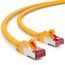 deleyCON 0,5m Netzwerkkabel Cat6-1000 Mbit (Kupfer, S/FTP, Halogenfrei) RJ45 Gigabit Patchkabel Ethernet LAN Kabel Cable - für DSL Internet WLAN Switch Router Modem Patchpanel POE - Gelb