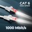 deleyCON 0,5m Netzwerkkabel Cat6-1000 Mbit (Kupfer, S/FTP, Halogenfrei) RJ45 Gigabit Patchkabel Ethernet LAN Kabel Cable - für DSL Internet WLAN Switch Router Modem Patchpanel POE - Weiß