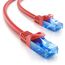 deleyCON 25m CAT.6 Ethernet Gigabit Lan Netzwerkkabel RJ45 CAT6 Kabel Patchkabel Kompatibel zu CAT.5 CAT.5e CAT.6a Cat.7 - Rot