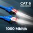 deleyCON 1m Netzwerkkabel Cat6-1000 Mbit (Kupfer, S/FTP, Halogenfrei) RJ45 Gigabit Patchkabel Ethernet LAN Kabel Cable - für DSL Internet WLAN Switch Router Modem Patchpanel POE - Blau
