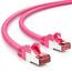 deleyCON 7,5m Netzwerkkabel Cat6-1000 Mbit (Kupfer, S/FTP, Halogenfrei) RJ45 Gigabit Patchkabel Ethernet LAN Kabel Cable - für DSL Internet WLAN Switch Router Modem Patchpanel POE - Magenta