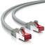 deleyCON 7,5m Netzwerkkabel Cat6-1000 Mbit (Kupfer, S/FTP, Halogenfrei) RJ45 Gigabit Patchkabel Ethernet LAN Kabel Cable - für DSL Internet WLAN Switch Router Modem Patchpanel POE - Grau