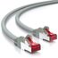 deleyCON 5m Netzwerkkabel Cat6-1000 Mbit (Kupfer, S/FTP, Halogenfrei) RJ45 Gigabit Patchkabel Ethernet LAN Kabel Cable - für DSL Internet WLAN Switch Router Modem Patchpanel POE - Grau