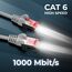 deleyCON 5m Netzwerkkabel Cat6-1000 Mbit (Kupfer, S/FTP, Halogenfrei) RJ45 Gigabit Patchkabel Ethernet LAN Kabel Cable - für DSL Internet WLAN Switch Router Modem Patchpanel POE - Grau