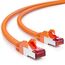 deleyCON 25m Netzwerkkabel Cat6-1000 Mbit (Kupfer, S/FTP, Halogenfrei) RJ45 Gigabit Patchkabel Ethernet LAN Kabel Cable - für DSL Internet WLAN Switch Router Modem Patchpanel POE - Orange