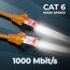 deleyCON 20m Netzwerkkabel Cat6-1000 Mbit (Kupfer, S/FTP, Halogenfrei) RJ45 Gigabit Patchkabel Ethernet LAN Kabel Cable - für DSL Internet WLAN Switch Router Modem Patchpanel POE - Orange