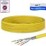 HB-DIGITAL 10m CAT 7 Netzwerkkabel LAN Kabel Verlegekabel Ethernet Installationskabel 10 Gbit/s - reines Kupfer AWG23 S/FTP - GHMT Zertifiziert LSZH Datenkabel Simplex - Gelb