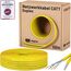 HB-DIGITAL 50m CAT 7 Netzwerkkabel LAN Kabel Verlegekabel Ethernet Installationskabel 10 Gbit/s - reines Kupfer AWG23 S/FTP - GHMT Zertifiziert LSZH Datenkabel Duplex - Gelb
