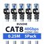 BUSOHE Cat 8 LAN Kabel 0,25m (5-Stück), 40Gbps 2000MHz Ethernet Kabel Netzwerkkabel, Flach Hochgeschwindigkeits Gigabit RJ45 Patchkabel, Geflochtener Internet Kabel Kompatibel mit PC, Router, Modem