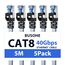 BUSOHE Cat 8 LAN Kabel 5m (5-Stück), 40Gbps 2000MHz Ethernet Kabel Netzwerkkabel, Flach Hochgeschwindigkeits Gigabit RJ45 Patchkabel, Geflochtener Internet Kabel Kompatibel mit PC, Router, Modem