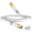 HiiPeak Cat 8 Netzwerkkabel 40 Gbits - 20m - Weiße Flache Ausgabe - LAN Kabel Patchkabel RJ45 - CAT8 Gigabit Ethernet Cable - 2000 MHz - Fur PS5/4, Xbox, TV, Switch, PC