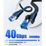 Ethernet Kabel 15M, Cat 8 40Gbps 2000MHz Hochgeschwindigkeits Netzwerkkabel, Lang RJ45 Lan Kabel Gigabit Patchkabel, Flach Nylongeflecht Internet Kabel für Switch, PC, TV, Modem, Geschenk für Gamer