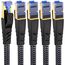 NORSHY Cat 8 LAN Kabel 1,5m (5-Stück), 40Gbps Netzwerkkabel 2000MHz Gigabit Hochgeschwindigkeits Internetkabel, Flach S/FTP RJ45 Kabel Geflochtener Patchkabel für PS5/PS4, Switch,TV, Modem,Router