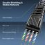 NORSHY Cat 8 LAN Kabel 6m, 40Gbps Netzwerkkabel 2000MHz Gigabit Hochgeschwindigkeits Internetkabel, Flach S/FTP RJ45 Kabel Geflochtener Patchkabel für PS5/PS4, Switch,TV, PC, Modem, Router