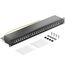 deleyCON CAT 6 Patchpanel Verteilerfeld 24 Port - Desktop 19" Zoll Rackeinbau Servermontage - RJ45 - Geschirmt - TIA568A TIA568B Schwarz