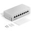 deleyCON CAT 6 Patchpanel Verteilerfeld 8 Port - Desktop & Wandmontage - Geschirmt - 8x RJ45 Buchse - TIA568A TIA568B Grau
