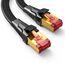SNOWKIDS Cat 8 LAN kabel 2m, 40Gbps LAN Kabel Hochgeschwindigkeits 2000MHz S/FTP Ethernet Kabel Gigabit RJ45 Nylon geflochtener Vergoldeter Patchkabel für PS/5/4 Router Modem TV Switch Laptop