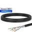 HB-DIGITAL 5m Cat 7 LAN Kabel Netzwerkkabel Verlegekabel Outdoor AWG23 FTP doppelt geschirmt PIMF Reines Kupfer 1000MHz/10Gbits Netzwerk Installation Ethernet Datenkabel für Außenbereich - Schwarz