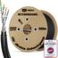 HB-DIGITAL 500m CAT 7 Outdoor Netzwerkkabel für direkte Erdverlegung S/FTP AWG23/1 reines Kupfer Doppelmantel PVC + LLDPE UV wasserresistent PoE 10 Gbit/s Ethernet Kabel für Außenbereich - Schwarz