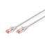 DIGITUS LAN Kabel Cat 6 - 2m - RJ45 Netzwerkkabel - S/FTP Geschirmt - Kompatibel zu Cat6A und Cat7 - Grau