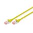 DIGITUS LAN Kabel Cat 6 - 2m - RJ45 Netzwerkkabel - S/FTP Geschirmt - Kompatibel zu Cat6A und Cat7 - Gelb