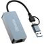 Oliveria 2.5G USB LAN Adapter, 2-IN-1 USB-C Ethernet Verkabelter Netzwerkadapter 100/1000/2500Mbps LAN Adapter für iPad, iPhone, MacBook, Tablet