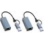 2.5G USB LAN Adapter, 2-IN-1 USB-C Ethernet Verkabelter Netzwerkadapter 100/1000/2500Mbps LAN Adapter für iPhone 16/15, iPad, MacBook, Smartphone, Tablet, Laptop, Steam Deck, XPS, etc (Packung mit 2)