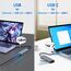 USB LAN Adapter 1000M, USB-C Ethernet Adapter RJ45 Gigabit Netzwerkadapter, USB-C LAN Hub mit 3 *USB-3.0 & 1 *Type-C Ports für MacBook XPS Surface Pro Linux Chromebook, usw