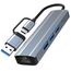 Dual USB-A/C LAN Adapter mit Gigabit Ethernet & 3X USB 3.0 & Typ-C Charging, Ethernet Adapter für Switch, iPhone 16/15, iPad, MacBook, Surface, Dell XPS