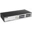 D-Link DGS-1016D Gigabit Switch (16 Ports, 10/100/1000 Mbit/s, einfache Plug & Play-Installation, lüfterlos), Schwarz, Metallisch