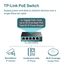 TP-Link TL-SG105PE 5-Port Gigabit Managed LAN PoE Switch mit 4 PoE+ Ports (65 Watt, IEEE-802.3af/at, einfache Konfiguration, IGMP, QoS, VLAN, lüfterlos, Robustes Metallgehäuse) Schwarz