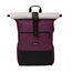 Ela Mo® Rolltop Rucksack Damen - Rollrucksack Anti Diebstahl für Sport & Reisen - Laptoprucksack für Schule, Uni, Business - Mit USB Anschluss & kompaktem Flaschenhalter - Grape