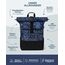 Ela Mo® Rolltop Rucksack Damen - Rollrucksack Anti Diebstahl für Sport & Reisen - Laptoprucksack für Schule, Uni, Business - Mit USB Anschluss & kompaktem Flaschenhalter - Denim Paisley