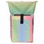Ela Mo® Rolltop Rucksack Damen - Rollrucksack Anti Diebstahl für Sport & Reisen - Laptoprucksack für Schule, Uni, Business - Mit USB Anschluss & kompaktem Flaschenhalter - Rainbow