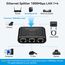 PVBCTCSID LAN Splitter 1 Auf 4 1000Mbps Gigabit Ethernet Splitter 1 In 4 Out Ethernet Switch 4 Port RJ45 Netzwerk LAN Kabel Verteiler für Computer, Laptop, Switch, Hub, Router, Digital TV, Et