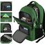 marcello Rucksack Damen,Laptop Rucksäcke mit USB-Ladeanschluss für Arbeit Schule Uni Schulrucksack für Jungen Teenager mit Laptopfach & Anti Diebstahl Tasche (Militärgrün, 15,6 Zoll)