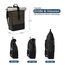 Ela Mo® Rolltop Rucksack Damen - Rollrucksack Anti Diebstahl für Sport & Reisen - Laptoprucksack für Schule, Uni, Business - Mit USB Anschluss & kompaktem Flaschenhalter - Coated Edition Olive