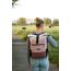 Ela Mo Rucksack Damen - Rolltop schön u. durchdacht - Laptop Rucksäcke für Frauen - Anti Diebstahl Tasche für Schule, Uni, Business (Strawberry Cream)