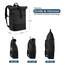 Ela Mo® Rolltop Rucksack Damen - Rollrucksack Anti Diebstahl für Sport & Reisen - Laptoprucksack für Schule, Uni, Business - Mit USB Anschluss & kompaktem Flaschenhalter - Coated Edition Slate