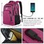marcello Rucksack Damen,Laptop Rucksäcke mit USB-Ladeanschluss für Arbeit Schule Uni Schulrucksack für Jungen Teenager mit Laptopfach & Anti Diebstahl Tasche (Rosa, 15,6 Zoll)
