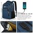 marcello Rucksack Damen,Laptop Rucksäcke mit USB-Ladeanschluss für Arbeit Schule Uni Schulrucksack für Jungen Teenager mit Laptopfach & Anti Diebstahl Tasche (Blau, 15,6 Zoll)