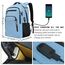marcello Rucksack Damen,Laptop Rucksäcke mit USB-Ladeanschluss für Arbeit Schule Uni Schulrucksack für Jungen Teenager mit Laptopfach & Anti Diebstahl Tasche (Himmelblau, 15,6 Zoll)