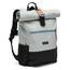 Ela Mo Rucksack Damen - Rolltop schön u. durchdacht - Laptop Rucksäcke für Frauen - Anti Diebstahl Tasche für Schule, Uni, Business (Lightgrey Orange Pop)